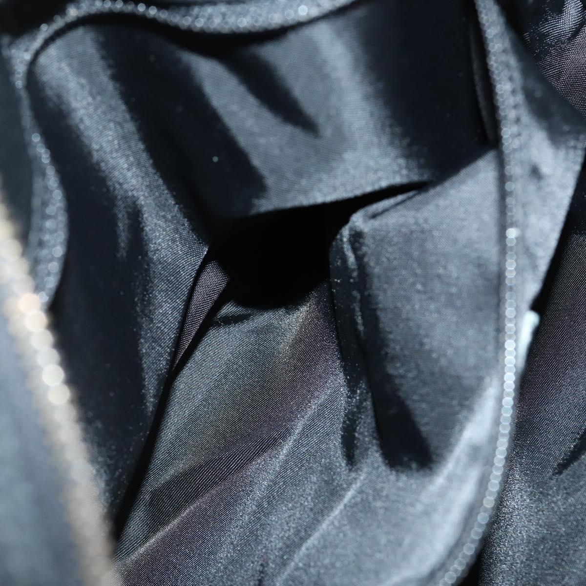 CHANEL New Wave Hand Bag Nylon 2way Black Silver CC Auth bs31122