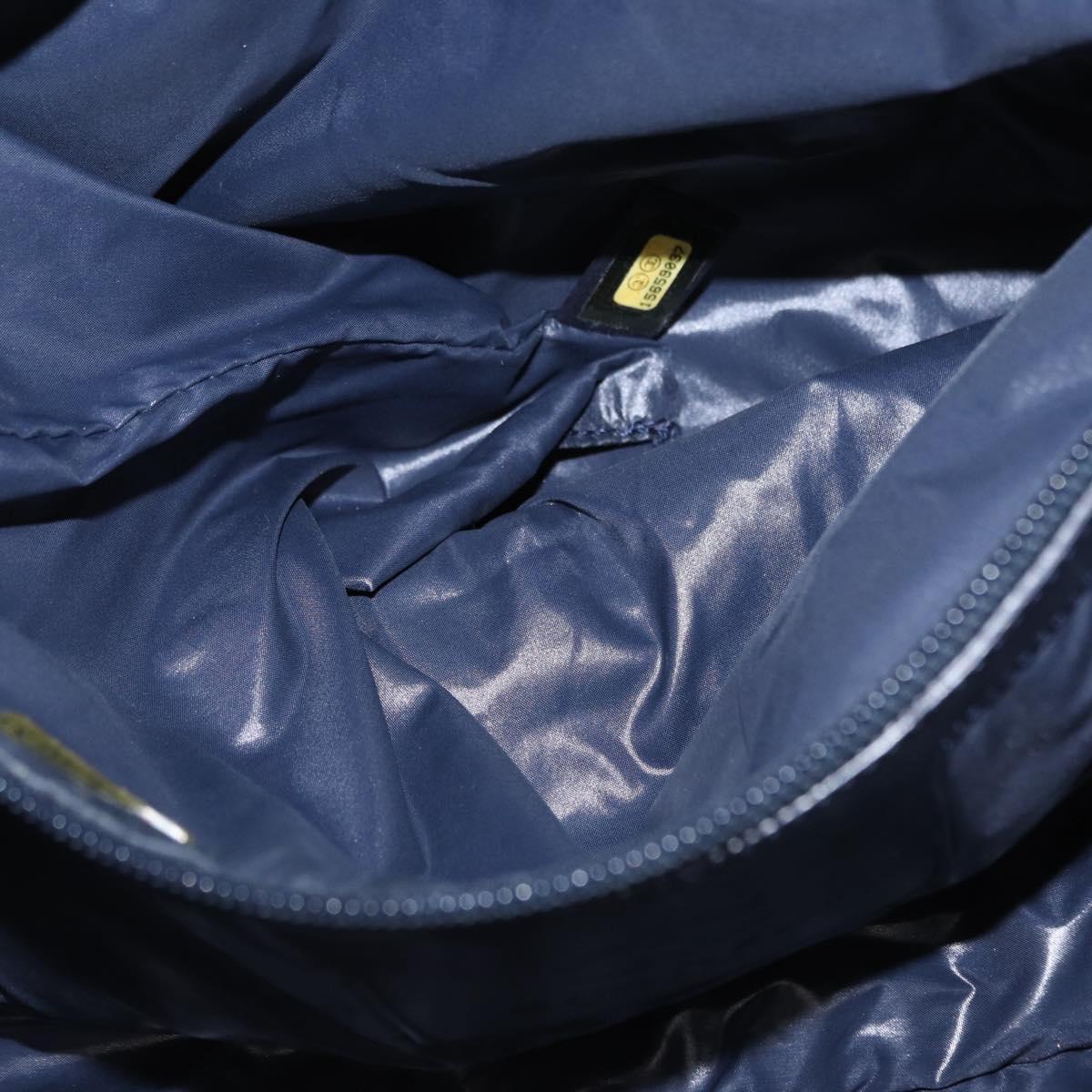 CHANEL Cococoon Tote Bag Nylon Gray Silver CC Auth bs31124