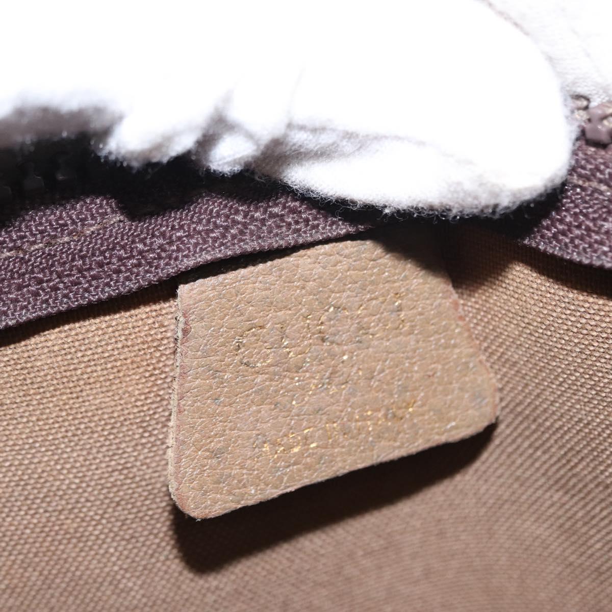 GUCCI GG Plus Supreme Clutch Bag PVC Beige Gold Auth bs31127