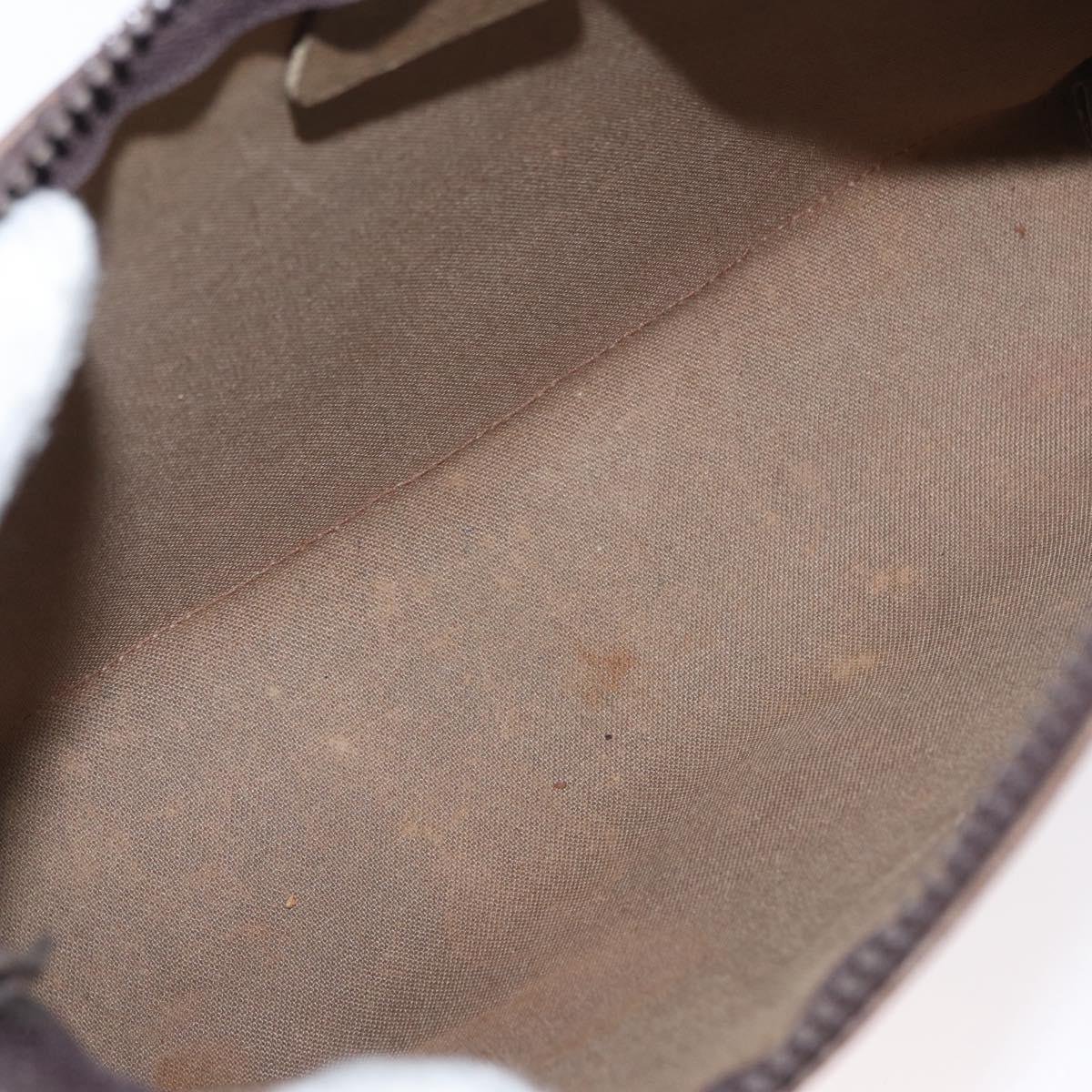 GUCCI GG Plus Supreme Clutch Bag PVC Beige Gold Auth bs31127