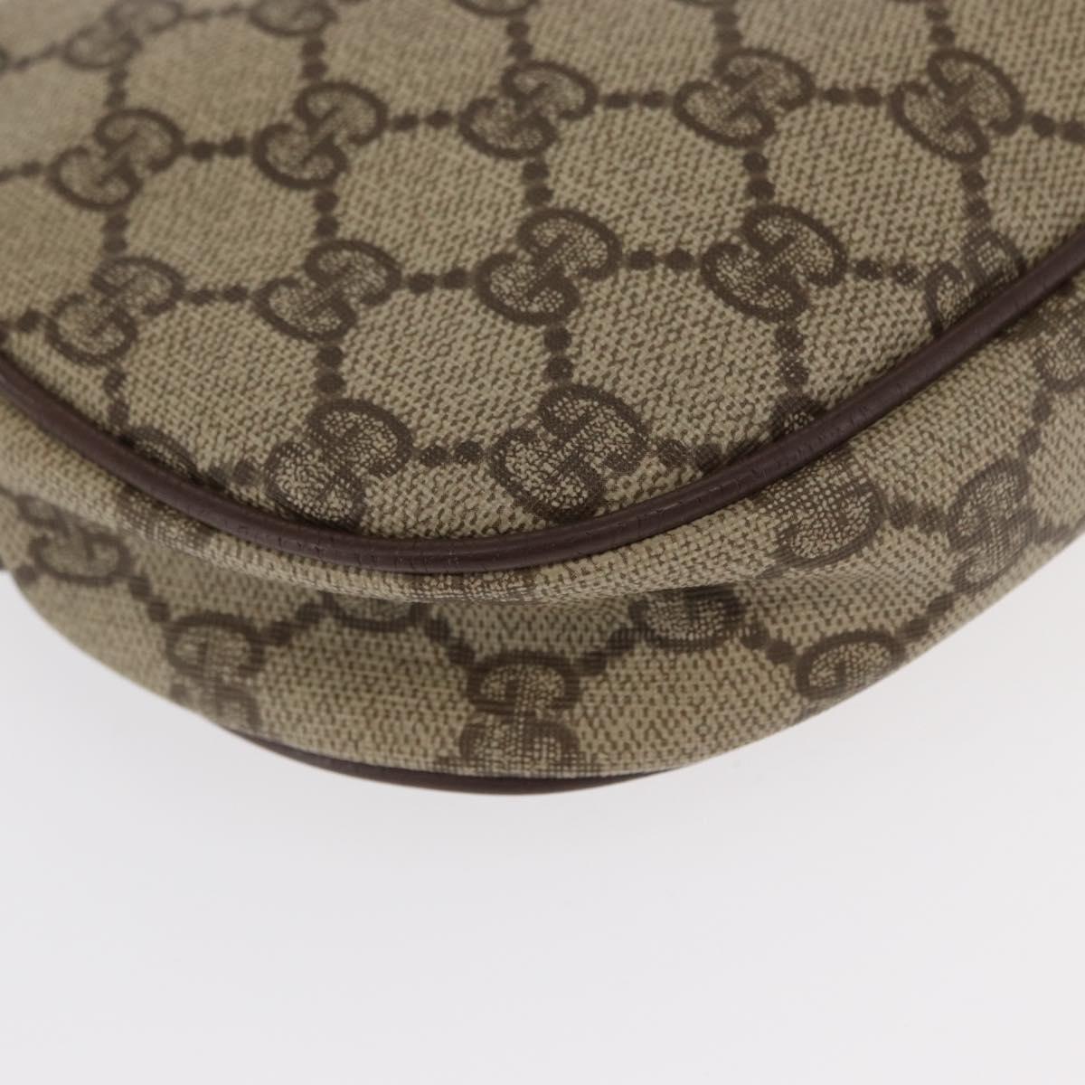 GUCCI GG Supreme Web Sherry Line Bag PVC Beige 007 58 6112 4023 Auth bs31129