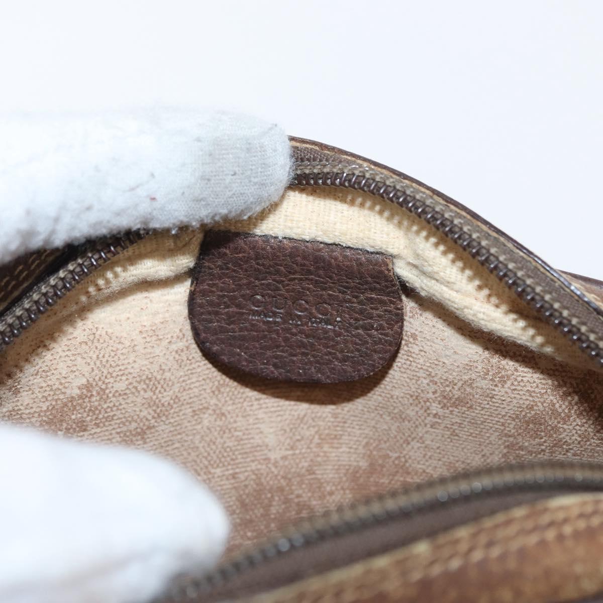 GUCCI GG Supreme Web Sherry Line Bag PVC Beige 007 58 6112 4023 Auth bs31129