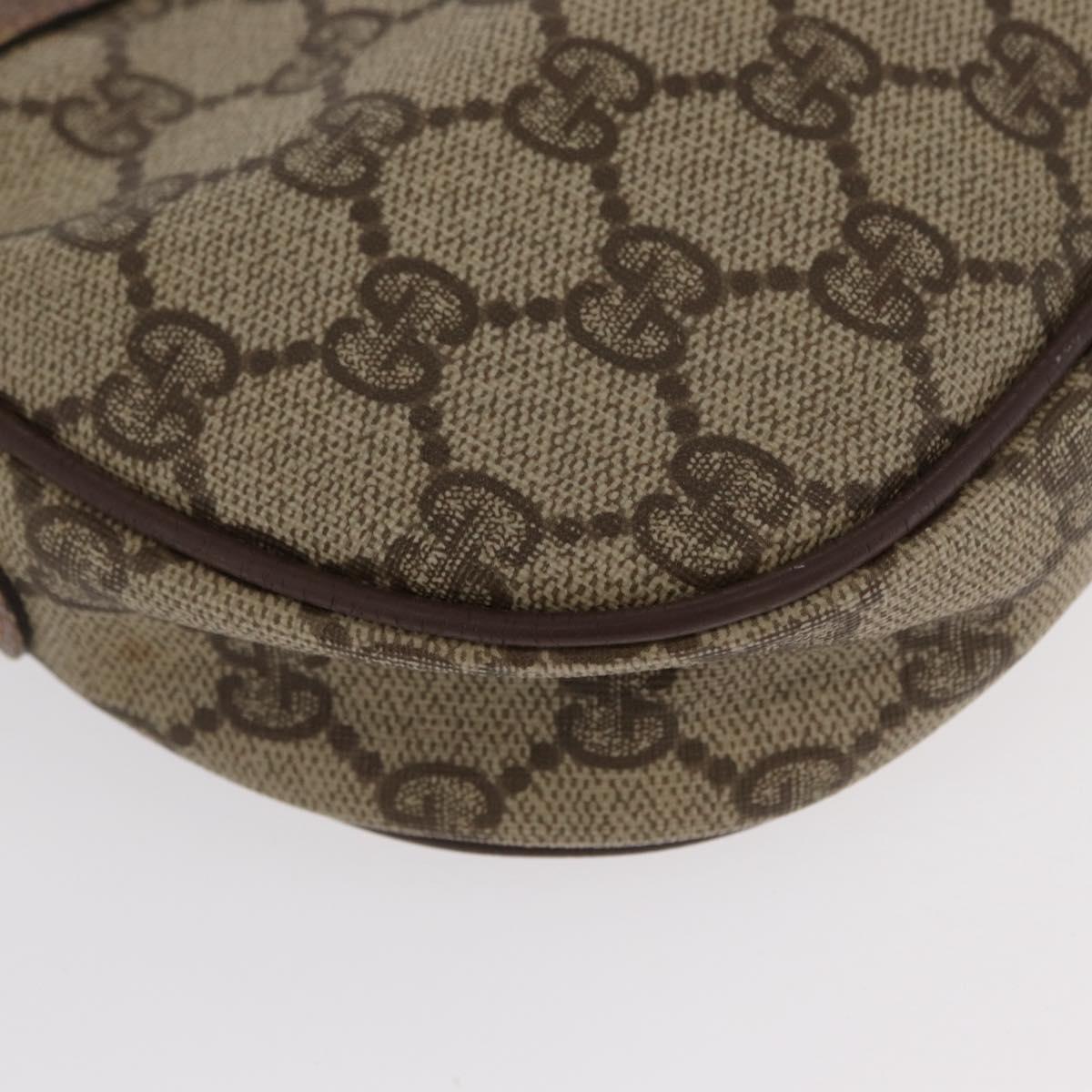 GUCCI GG Supreme Web Sherry Line Bag PVC Beige 007 58 6112 4023 Auth bs31129