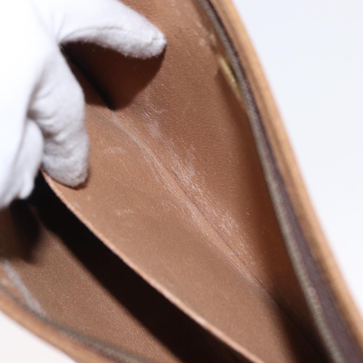 GUCCI GG Plus Supreme Clutch Bag PVC Beige Gold Auth bs31131