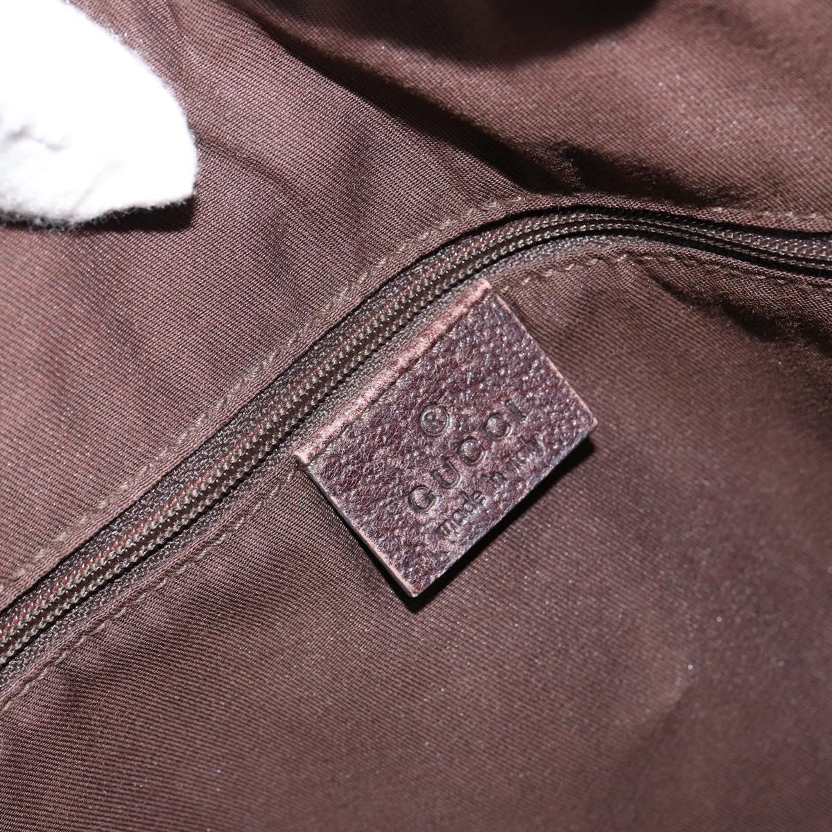 GUCCI GG Canvas Web Sherry Line Tote Bag Beige Gold 177052 Auth bs31134