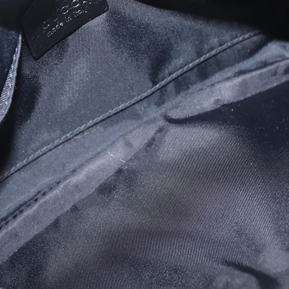 GUCCI Web Sherry Line Shoulder Bag Nylon Black Green 181064 Auth bs31135