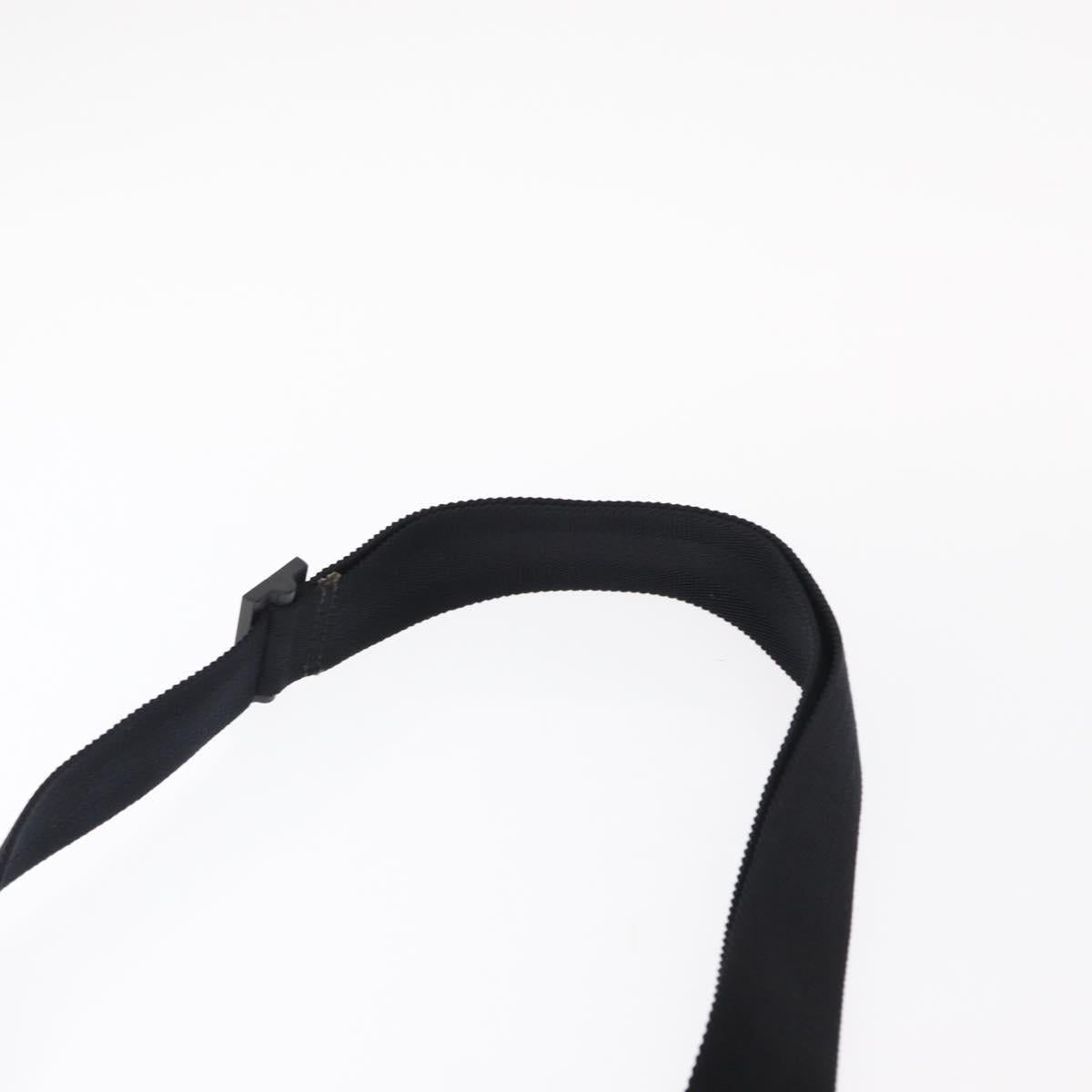 GUCCI Web Sherry Line Shoulder Bag Nylon Black Green 181064 Auth bs31135