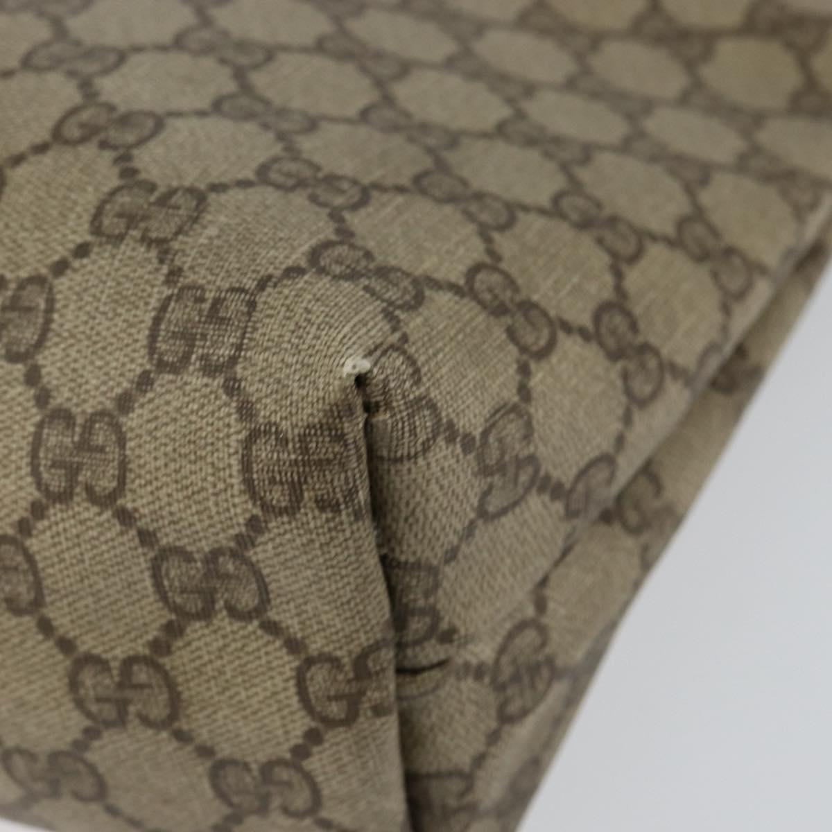 GUCCI GG Supreme Web Sherry Line Tote Bag PVC Beige Gold 39 02 003 Auth bs31137