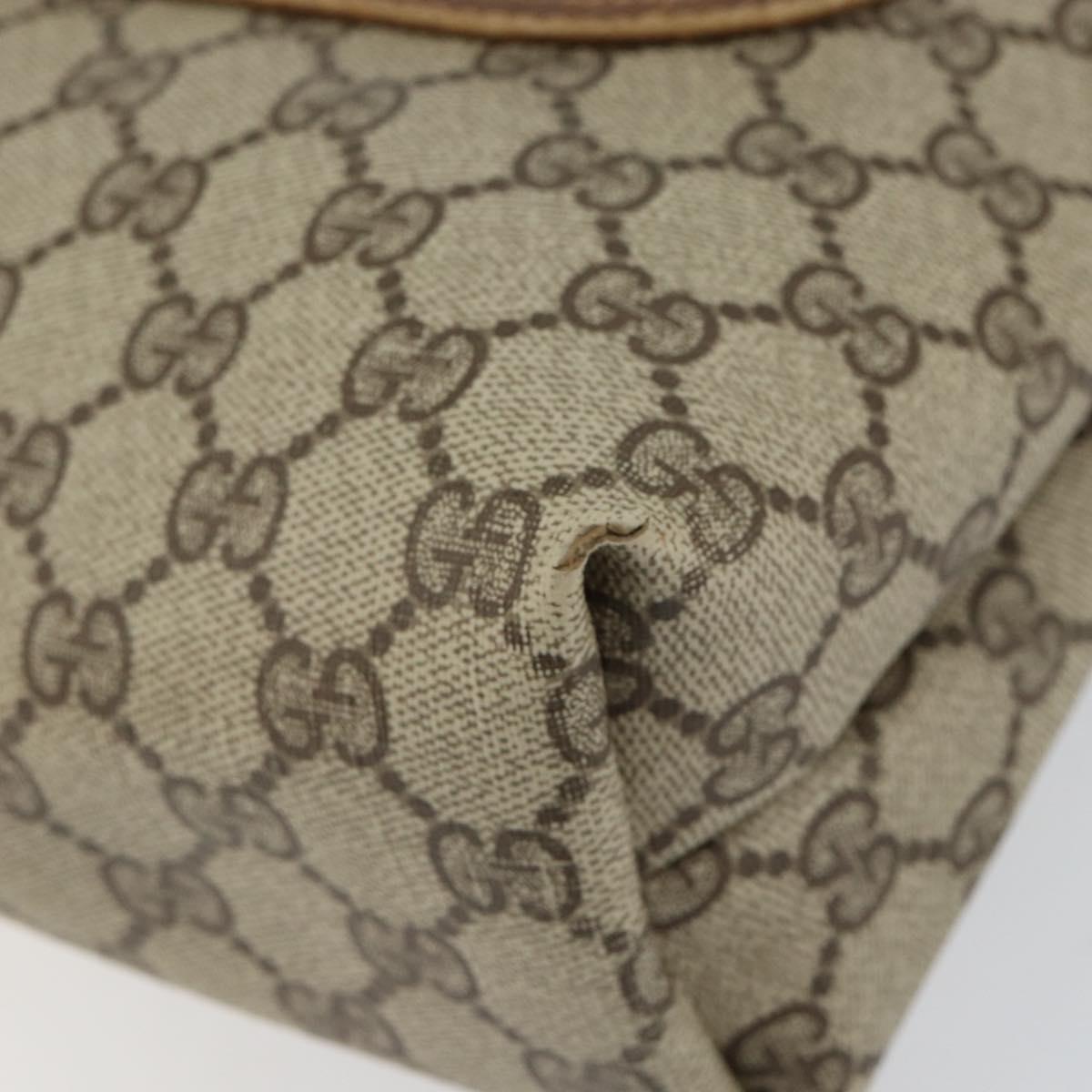 GUCCI GG Supreme Web Sherry Line Tote Bag PVC Beige 40 02 003 Auth bs31138