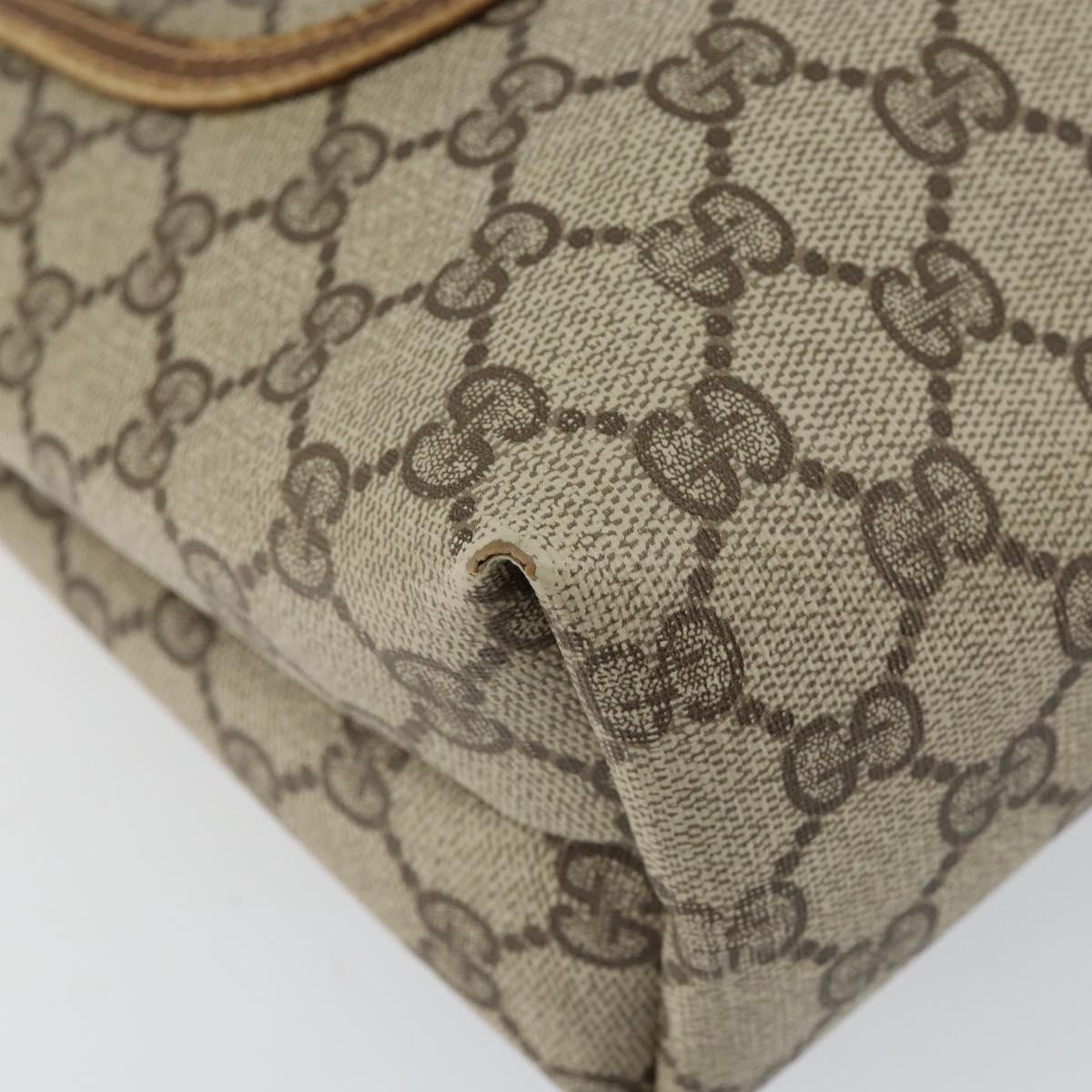 GUCCI GG Supreme Web Sherry Line Tote Bag PVC Beige 40 02 003 Auth bs31138