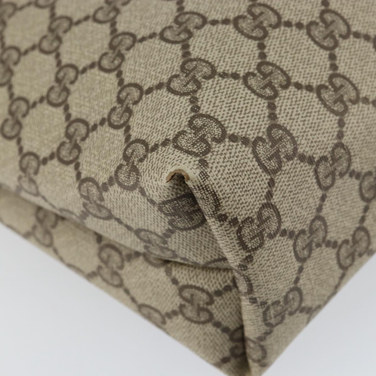 GUCCI GG Supreme Web Sherry Line Tote Bag PVC Beige 40 02 003 Auth bs31138