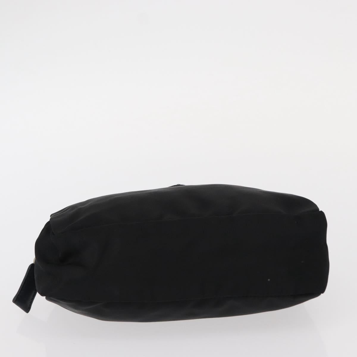 PRADA Pouch Nylon Black Silver Auth bs31143
