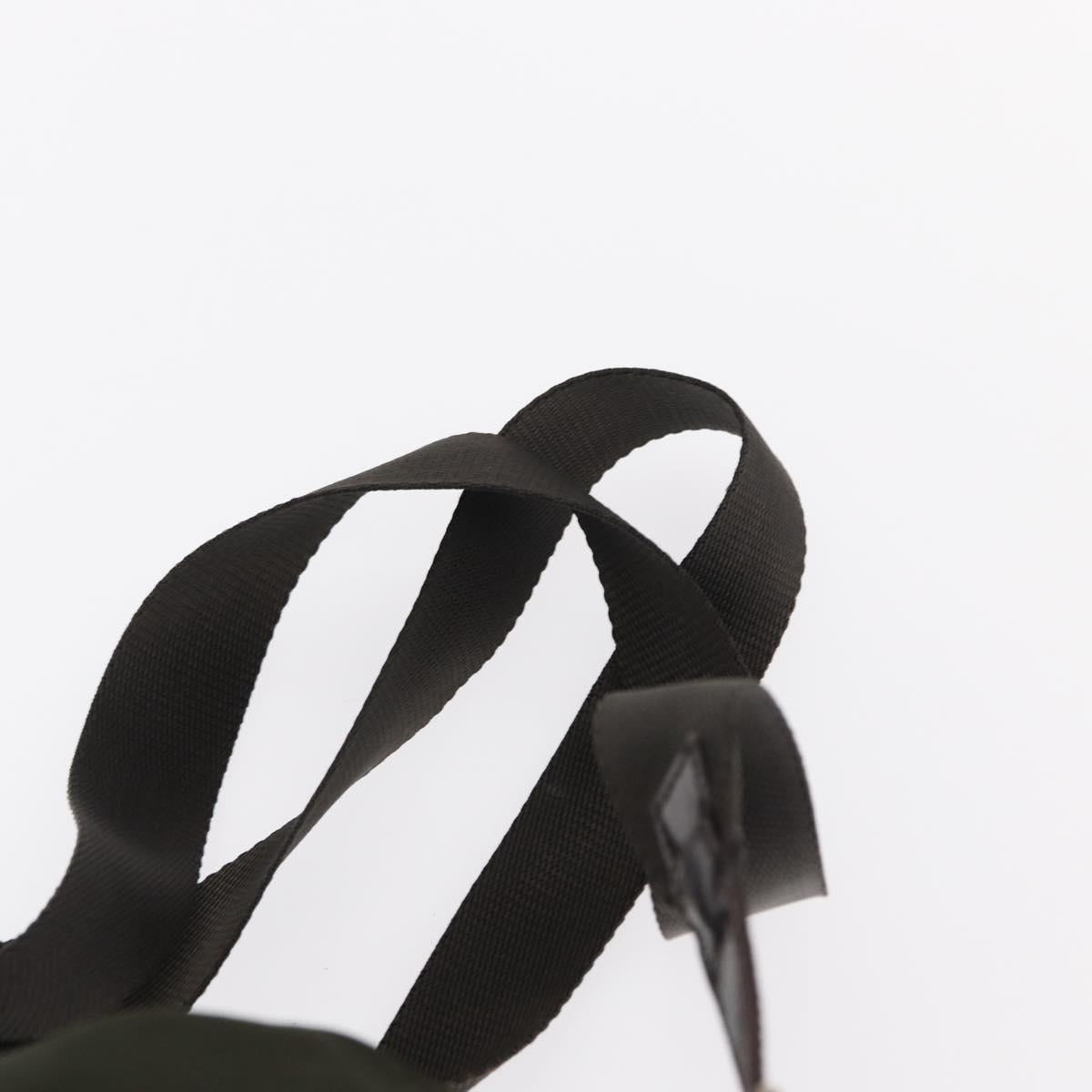 PRADA Backpack Nylon Khaki Silver Auth bs31148