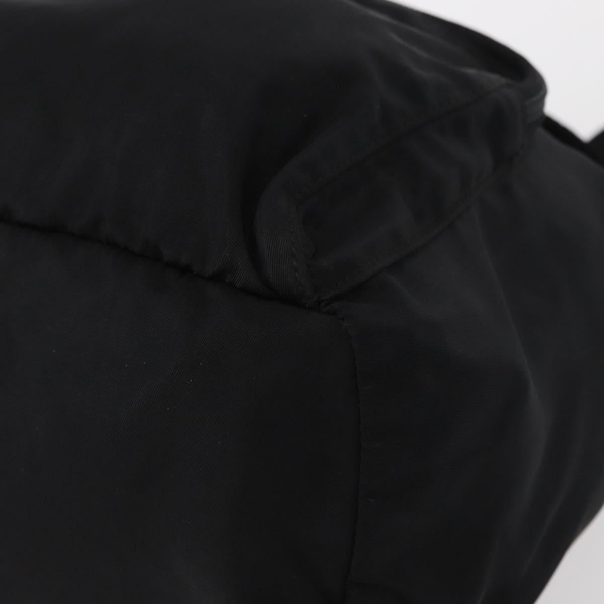 PRADA Backpack Nylon Black Silver Auth bs31149