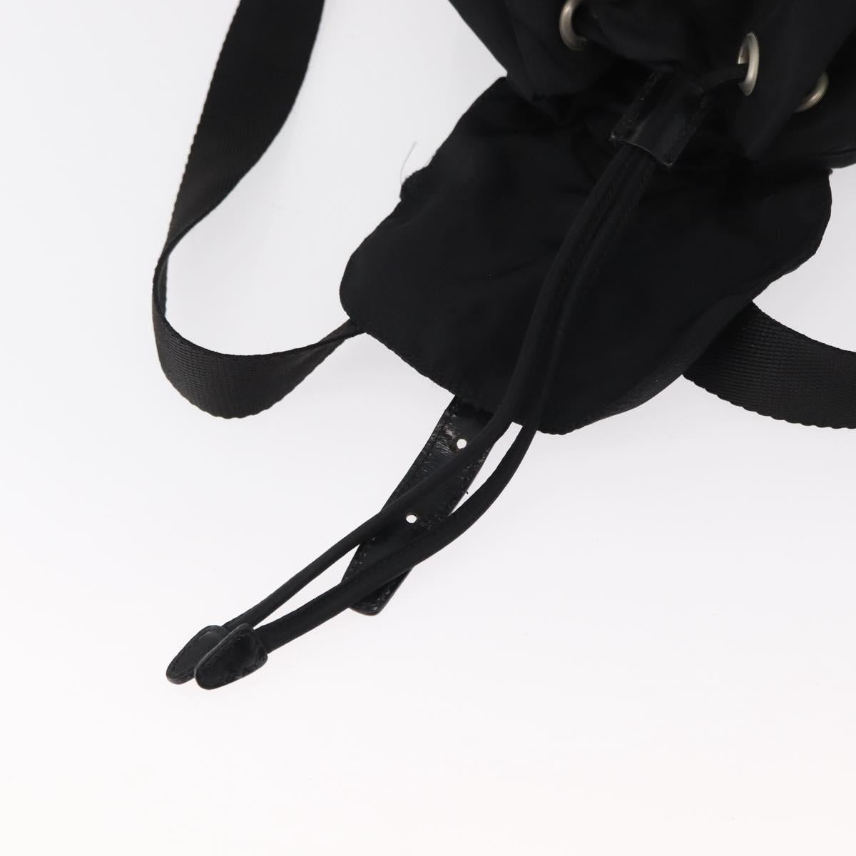 PRADA Backpack Nylon Black Silver Auth bs31149