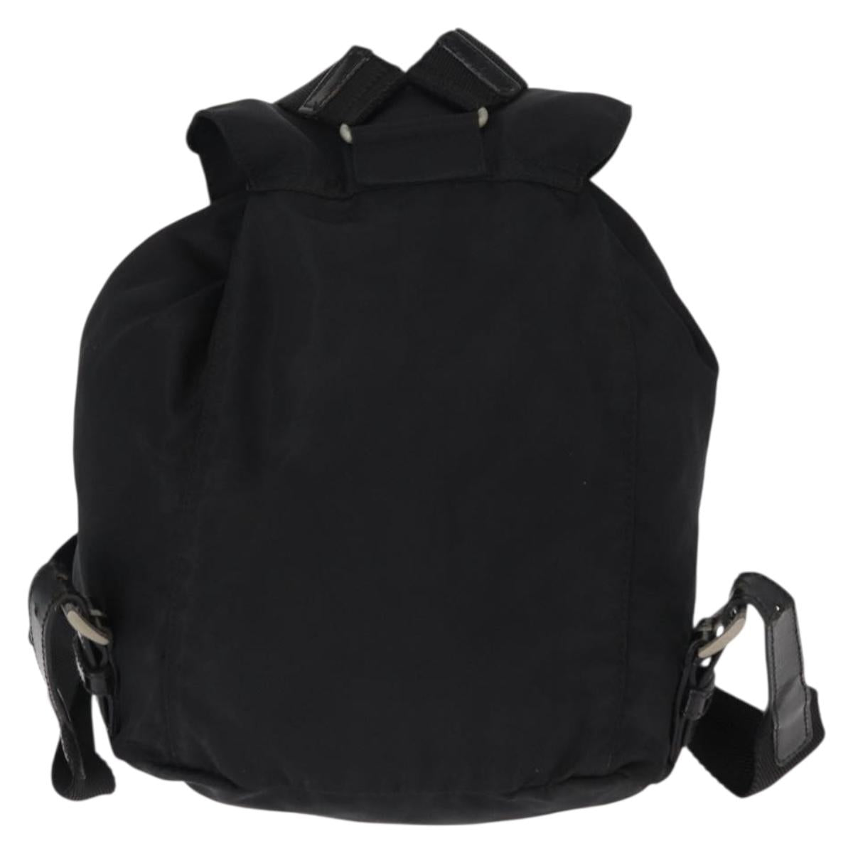 PRADA Backpack Nylon Black Silver Auth bs31149