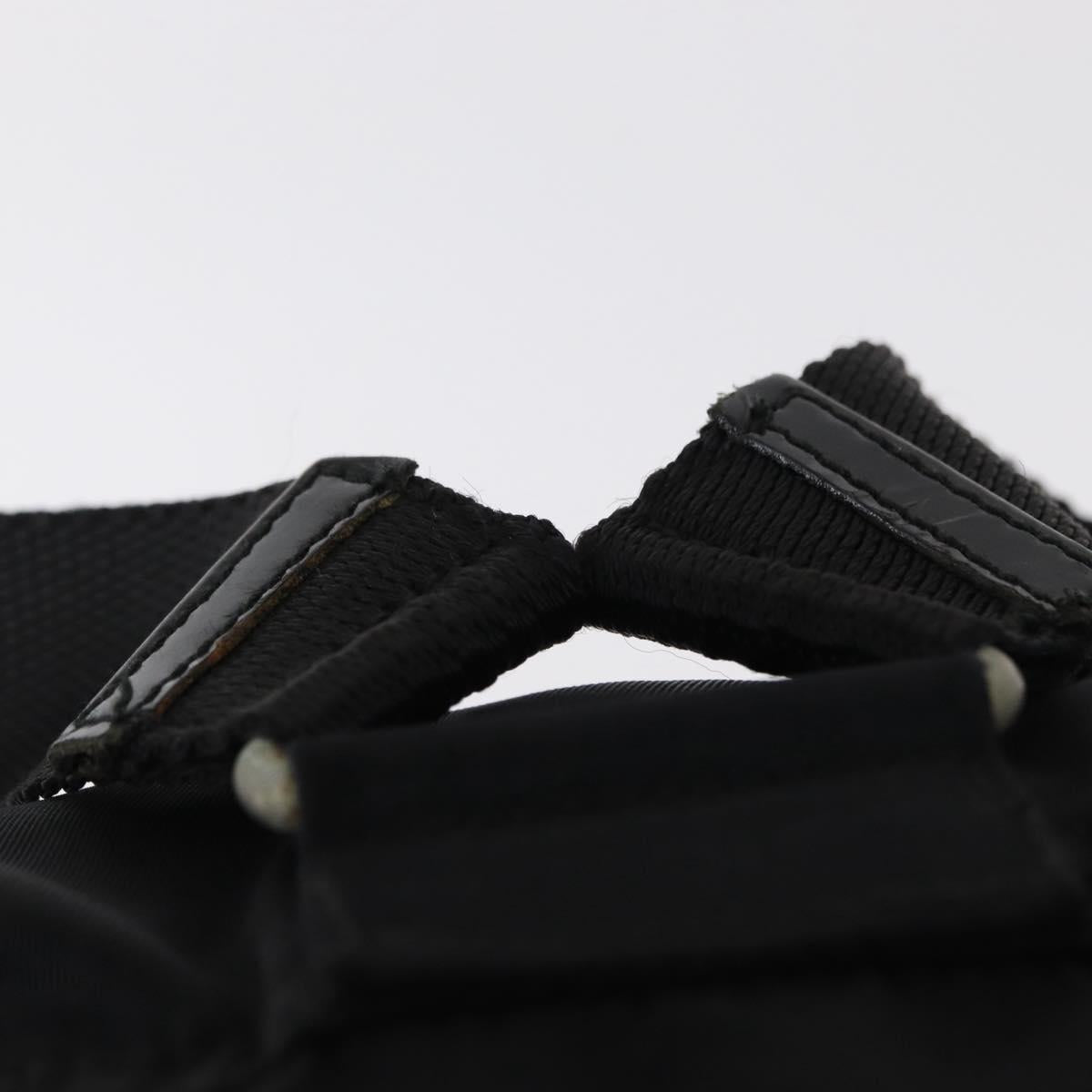 PRADA Backpack Nylon Black Silver Auth bs31149