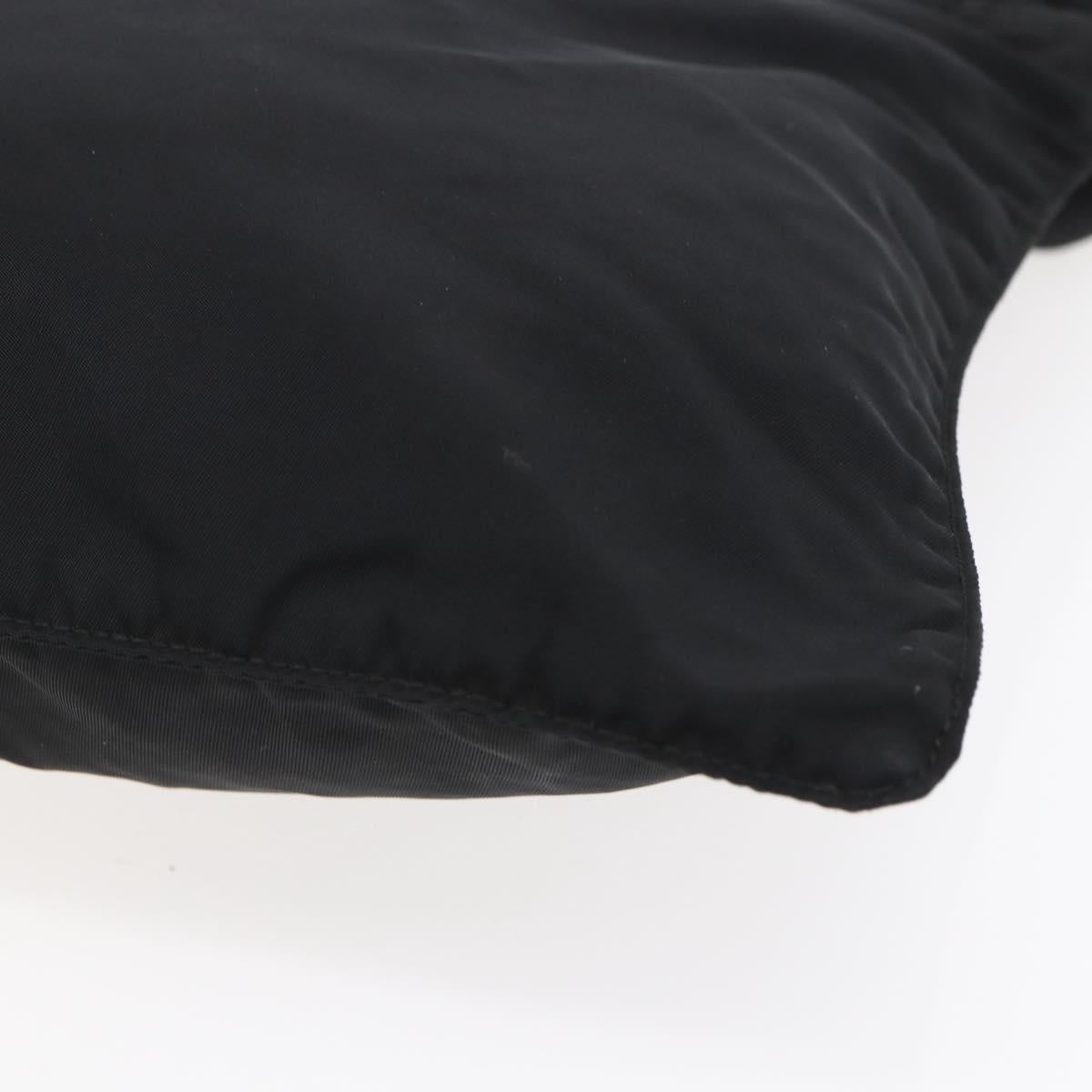 PRADA Shoulder Bag Nylon Black Silver Auth bs31158