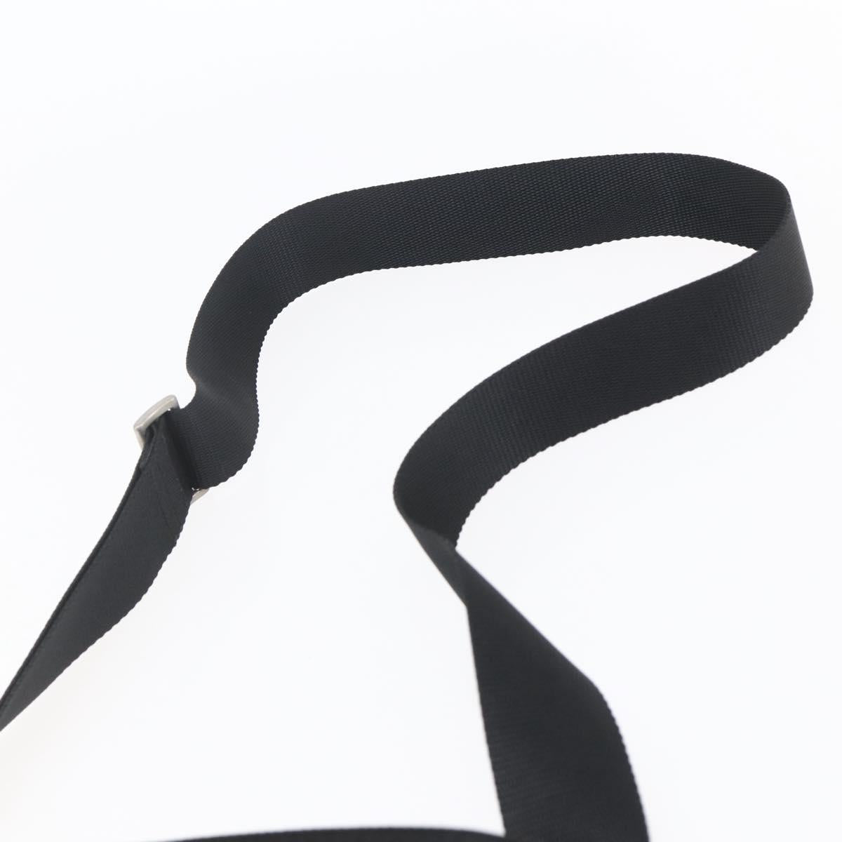 PRADA Shoulder Bag Nylon Black Silver Auth bs31158