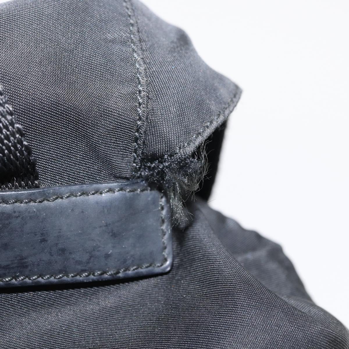 PRADA Backpack Nylon Black Silver Auth bs31160