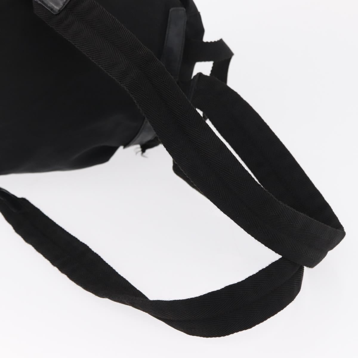 PRADA Backpack Nylon Black Silver Auth bs31160