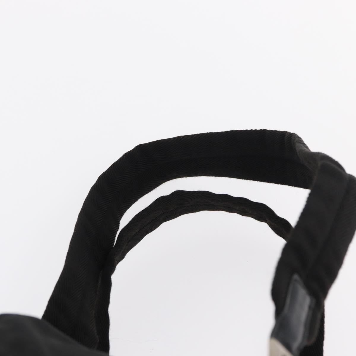 PRADA Backpack Nylon Black Silver Auth bs31160