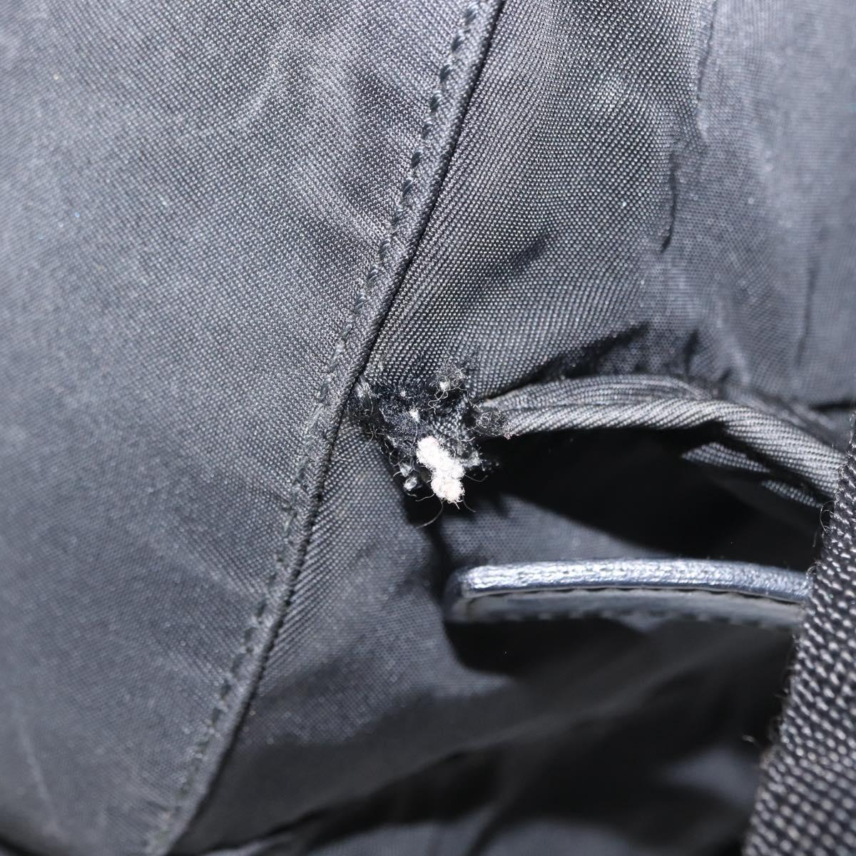 PRADA Backpack Nylon Black Silver Auth bs31160