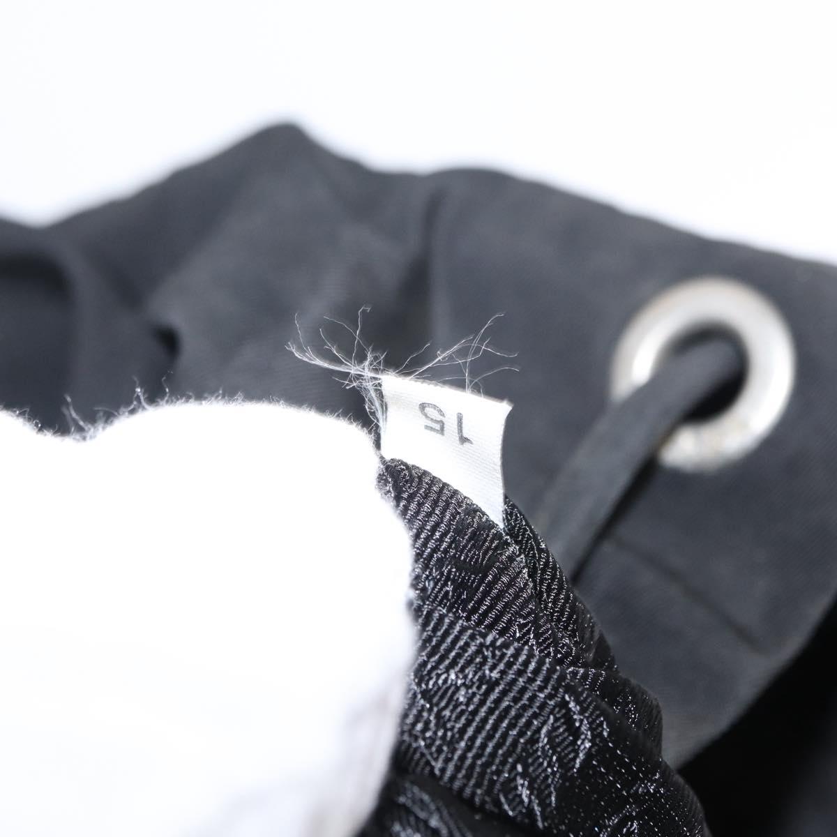 PRADA Backpack Nylon Black Silver Auth bs31160