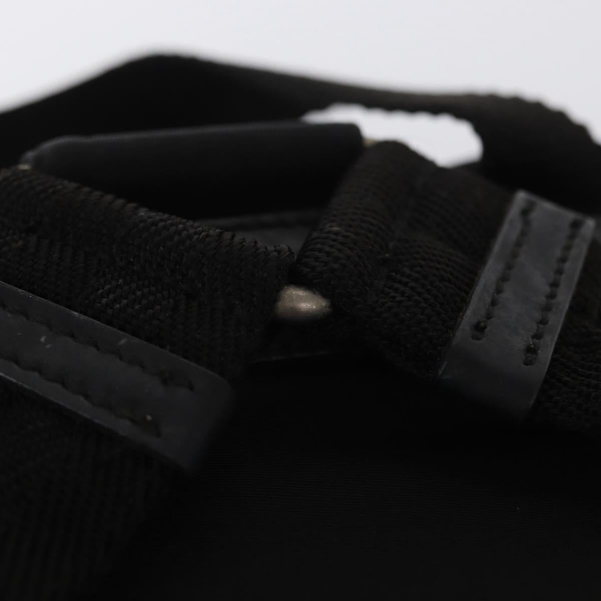 PRADA Backpack Nylon Black Silver Auth bs31160