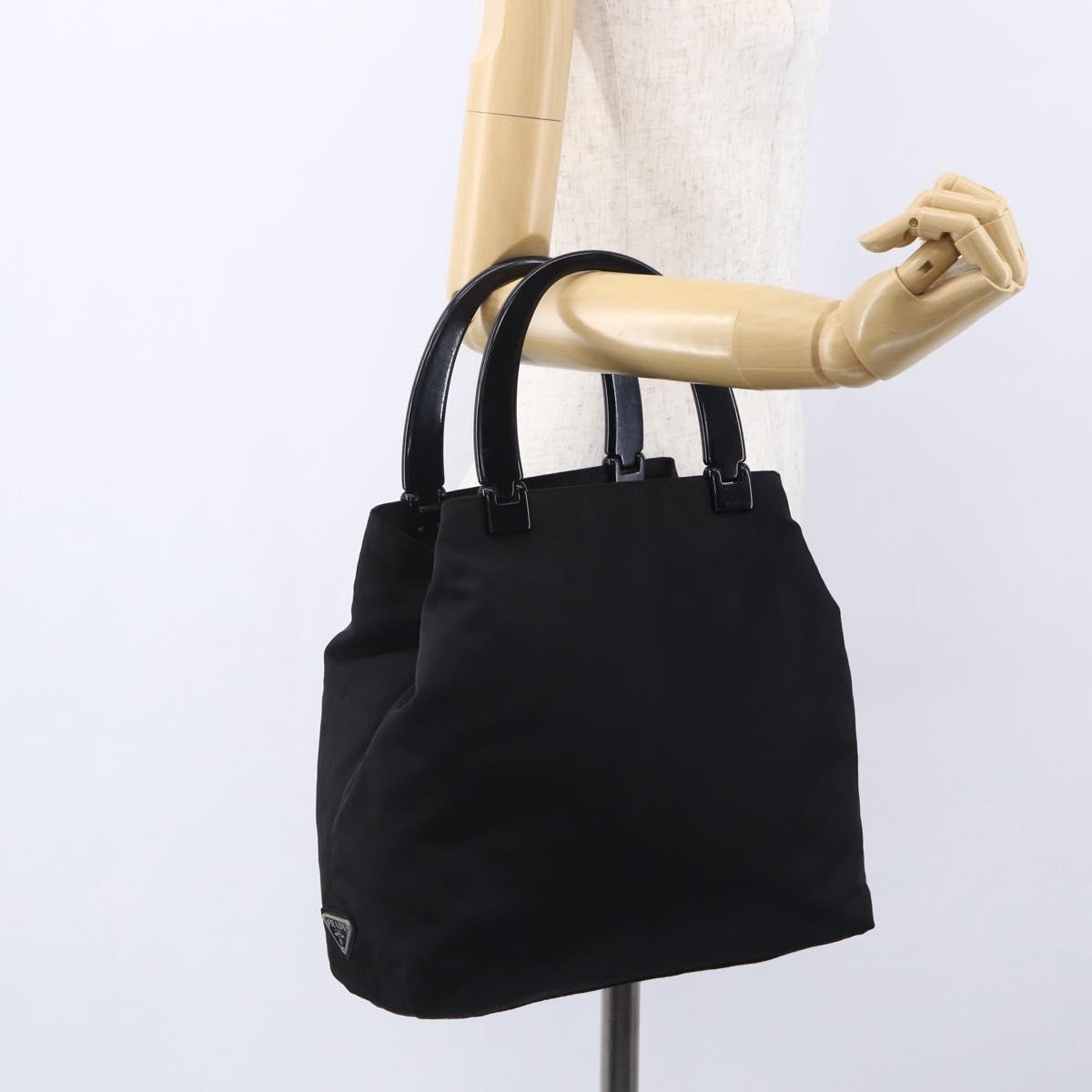 PRADA Hand Bag Nylon Black Auth bs31162