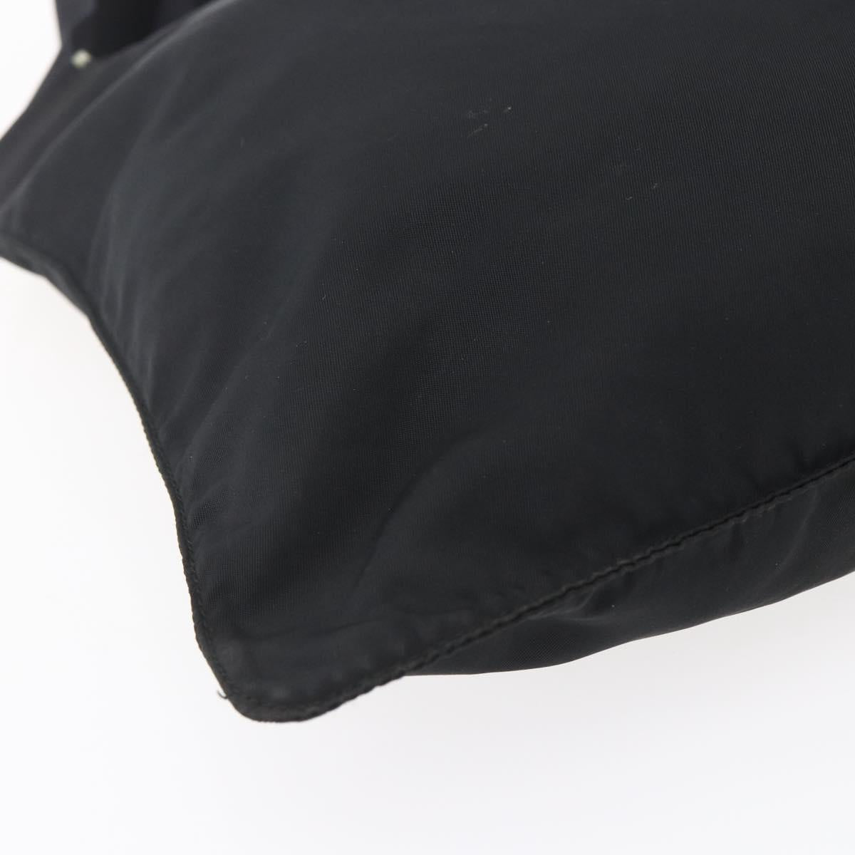 PRADA Shoulder Bag Nylon Black Silver Auth bs31163