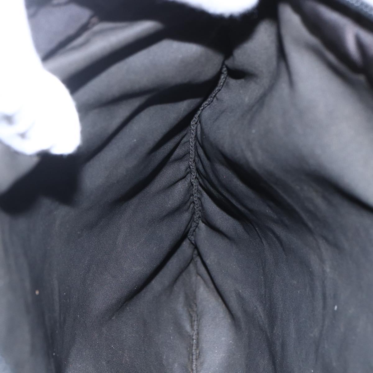 PRADA Shoulder Bag Nylon Black Silver Auth bs31163