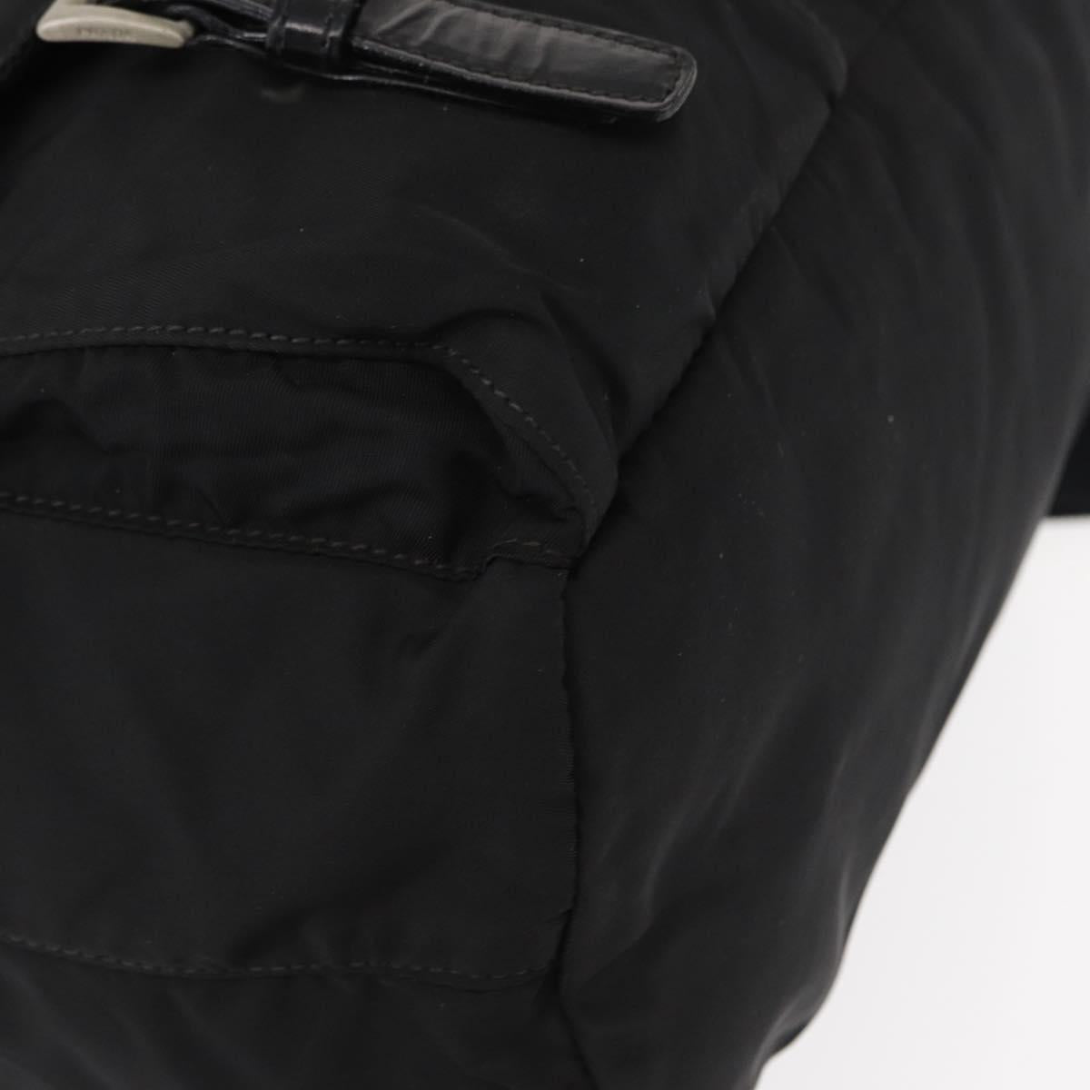 PRADA Backpack Nylon Black Silver Auth bs31164