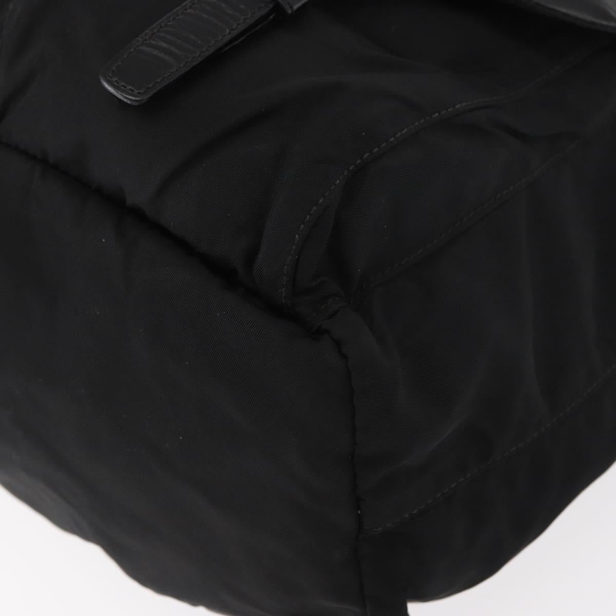 PRADA Backpack Nylon Black Silver Auth bs31164