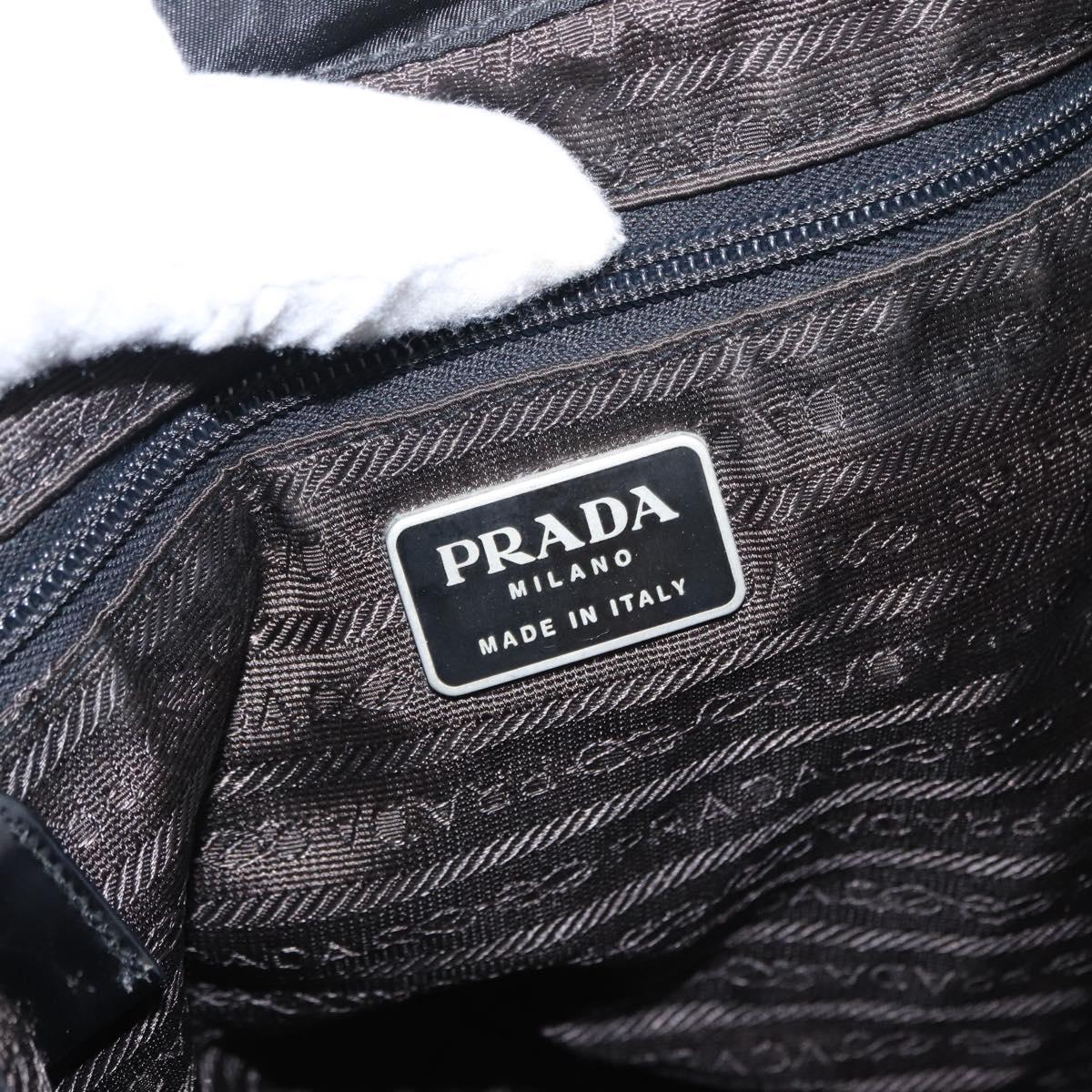 PRADA Backpack Nylon Black Silver Auth bs31164