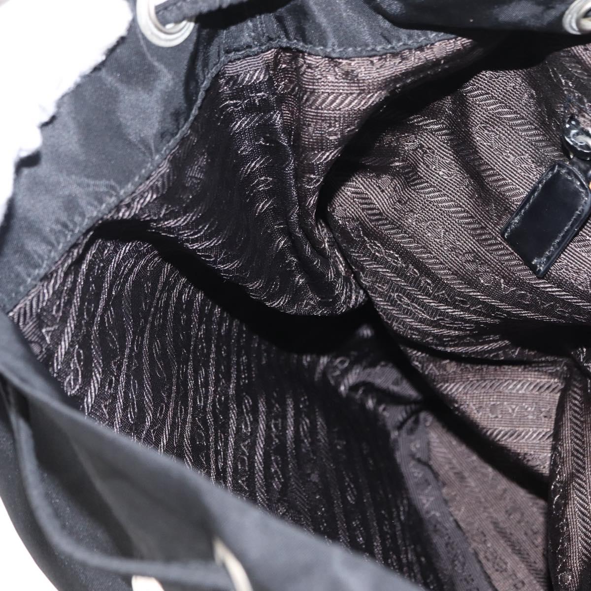PRADA Backpack Nylon Black Silver Auth bs31164