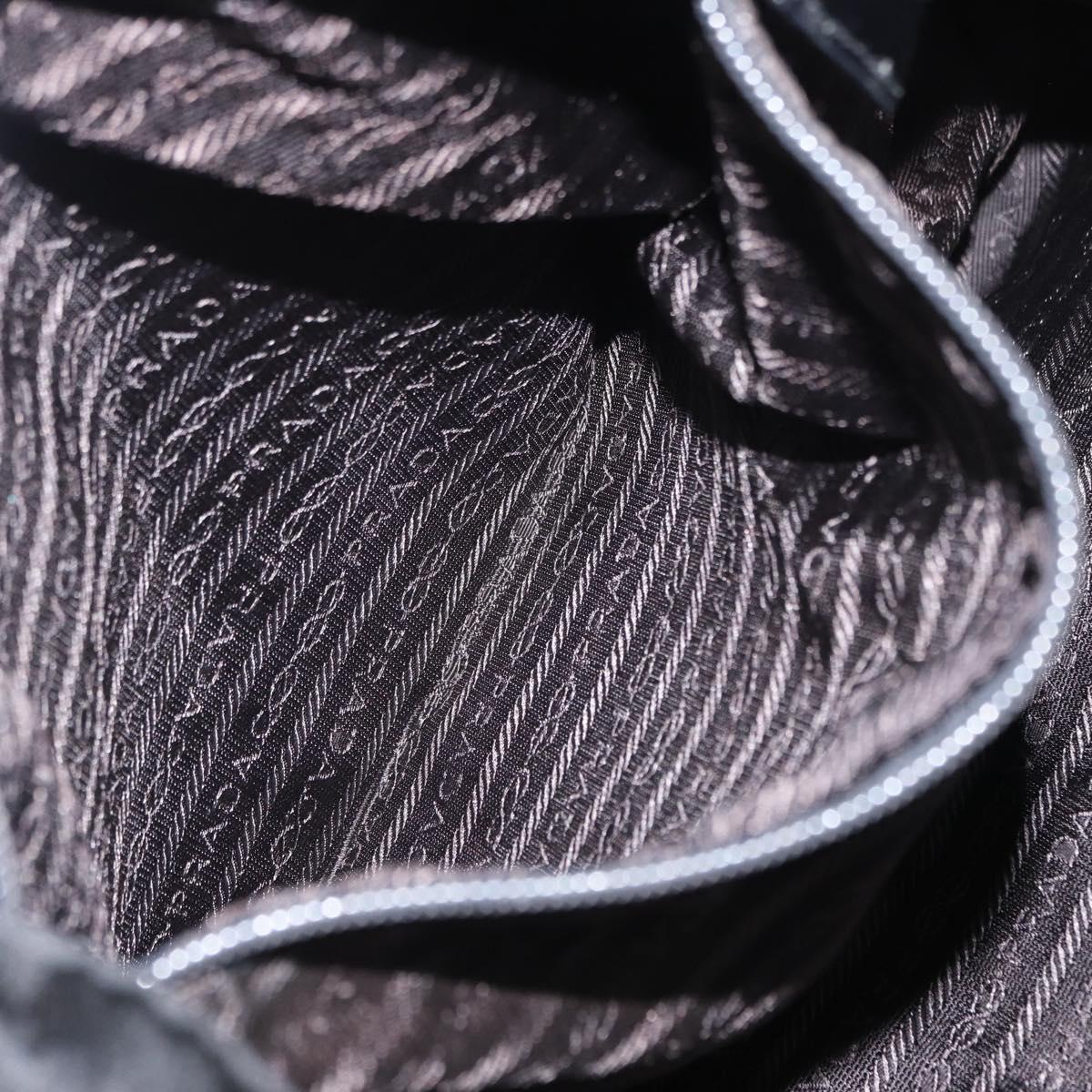 PRADA Backpack Nylon Black Silver Auth bs31164