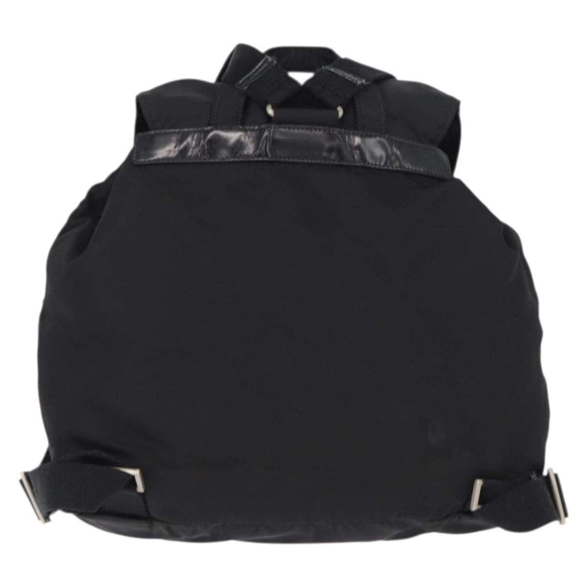 PRADA Backpack Nylon Black Silver Auth bs31164