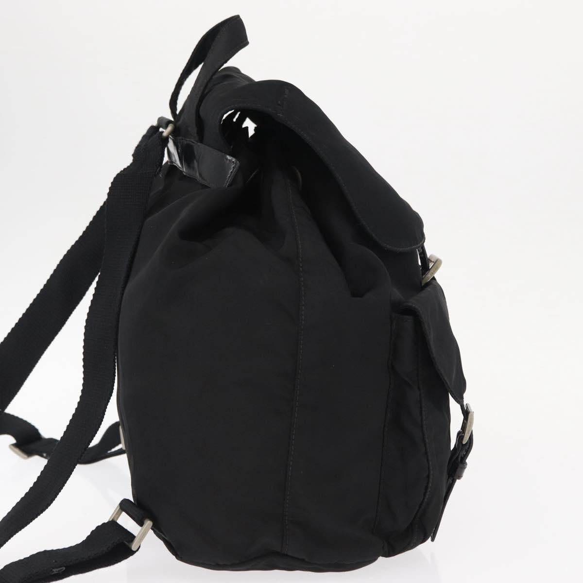 PRADA Backpack Nylon Black Silver Auth bs31164