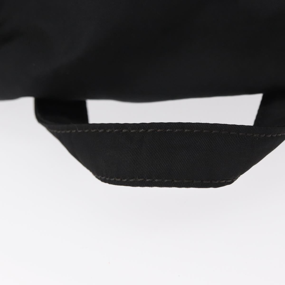 PRADA Backpack Nylon Black Silver Auth bs31164