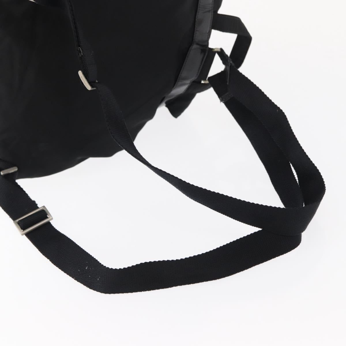 PRADA Backpack Nylon Black Silver Auth bs31164