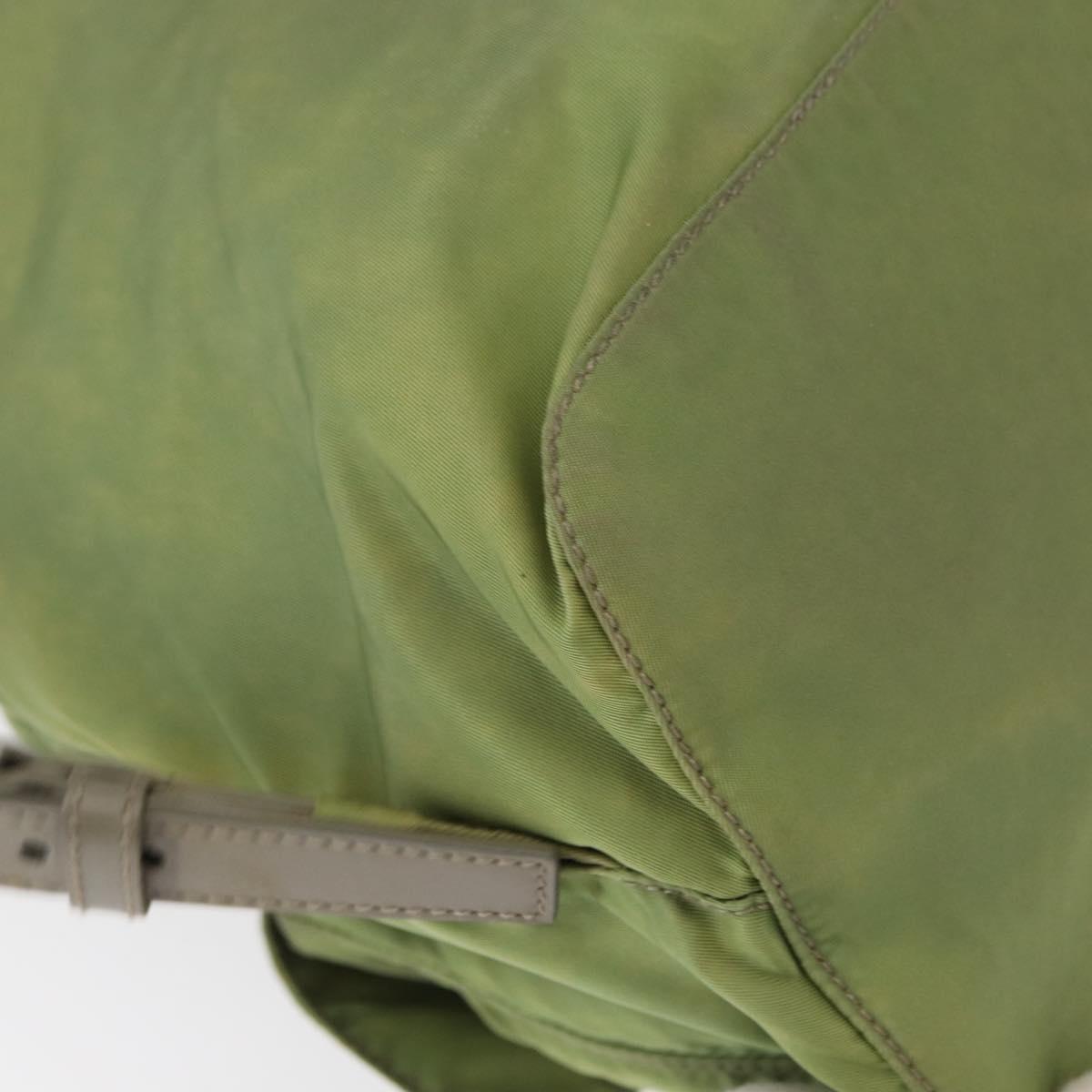 PRADA Backpack Nylon Green Silver Auth bs31165