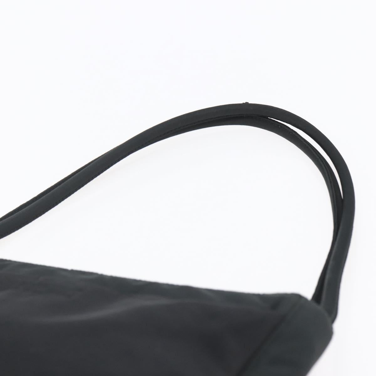 PRADA Shoulder Bag Nylon Black Silver Auth bs31168