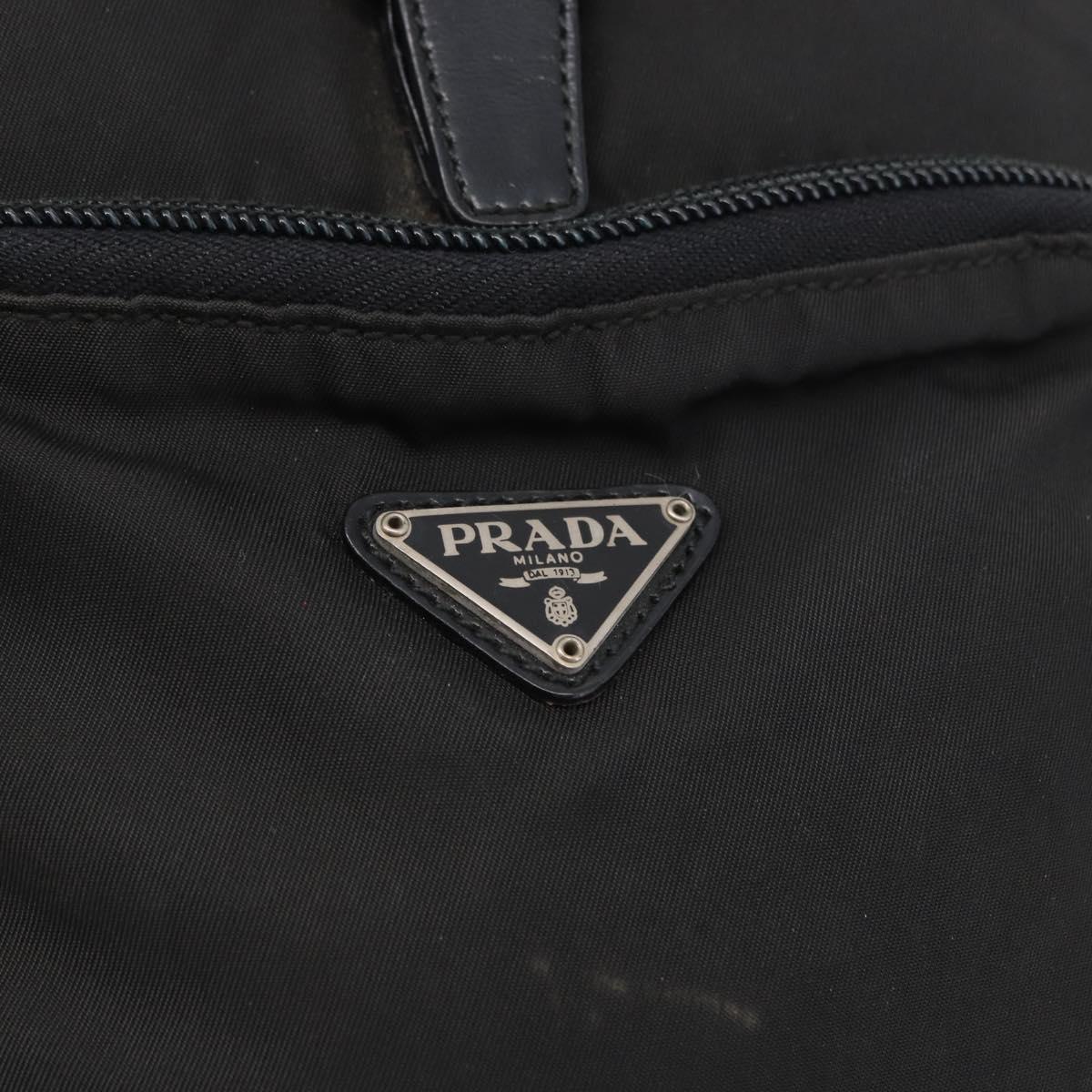 PRADA Backpack Nylon Black Silver Auth bs31169