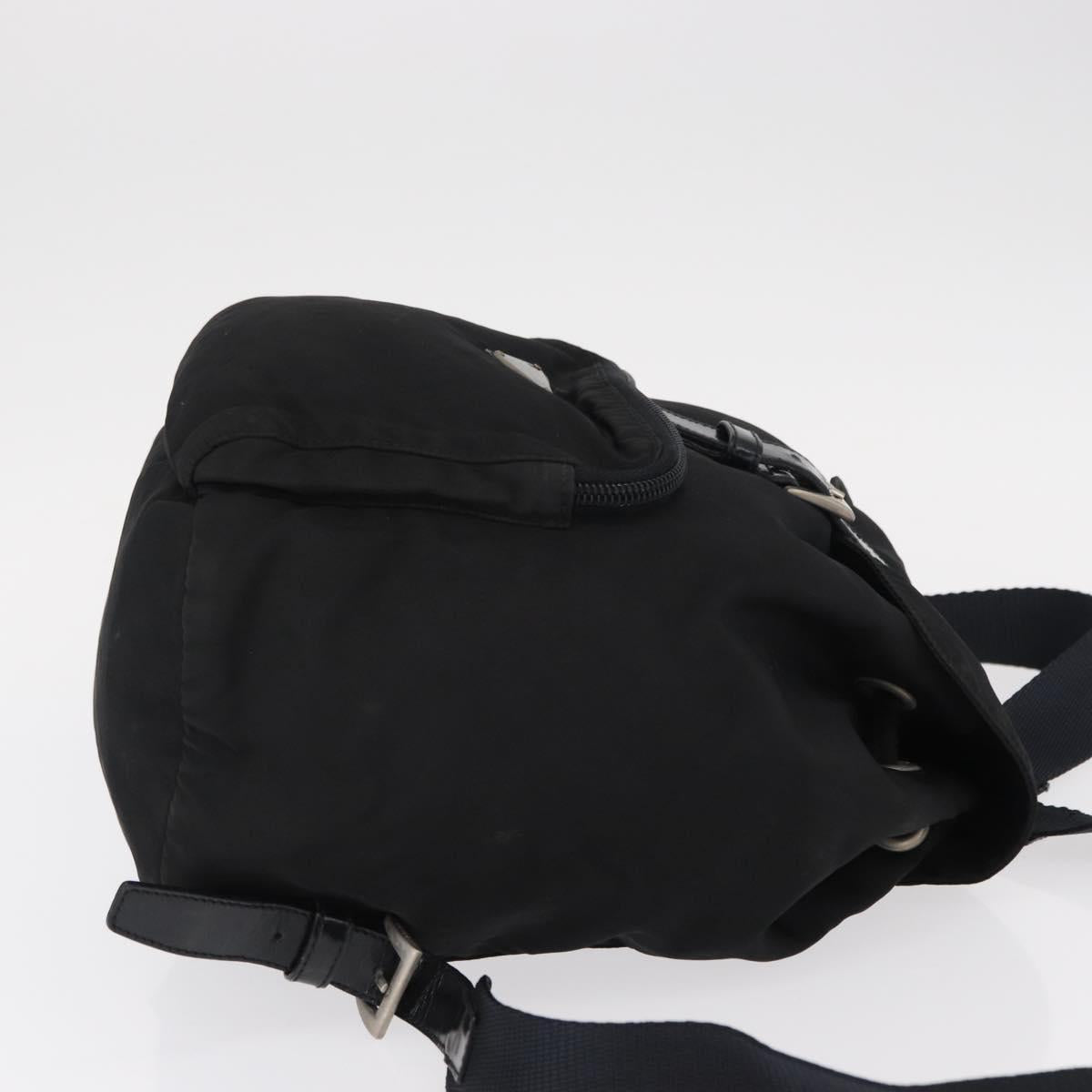 PRADA Backpack Nylon Black Silver Auth bs31169