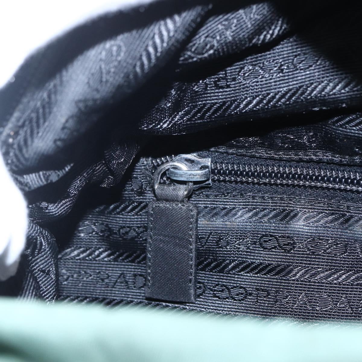 PRADA Tote Bag Nylon Khaki Silver Auth bs31174