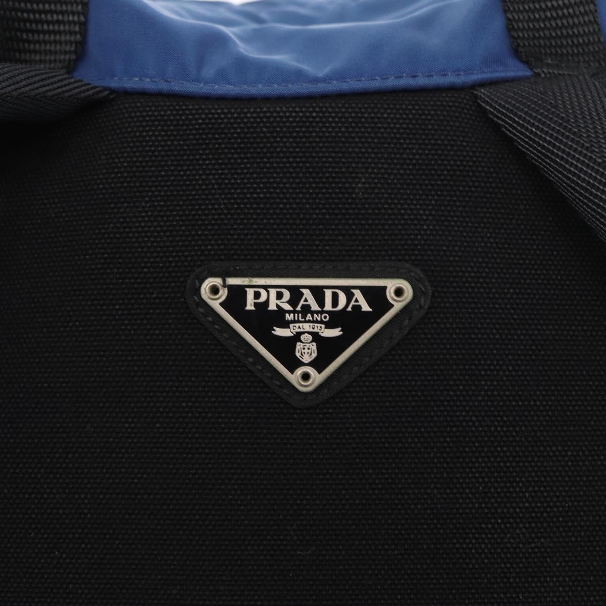 PRADA Backpack Nylon Blue Silver Auth bs31181