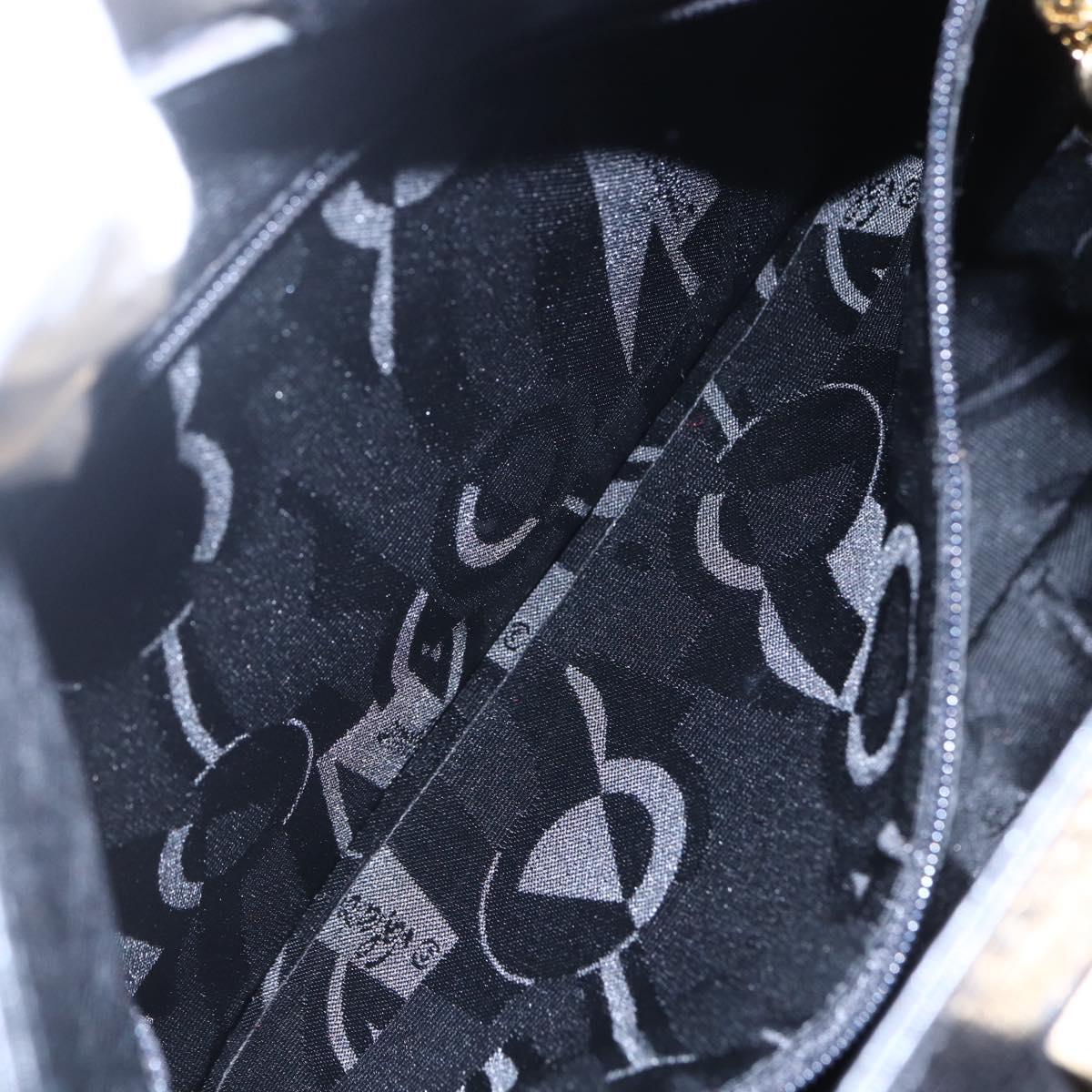 Salvatore Ferragamo Shoulder Bag Leather Black Gold Auth bs31188