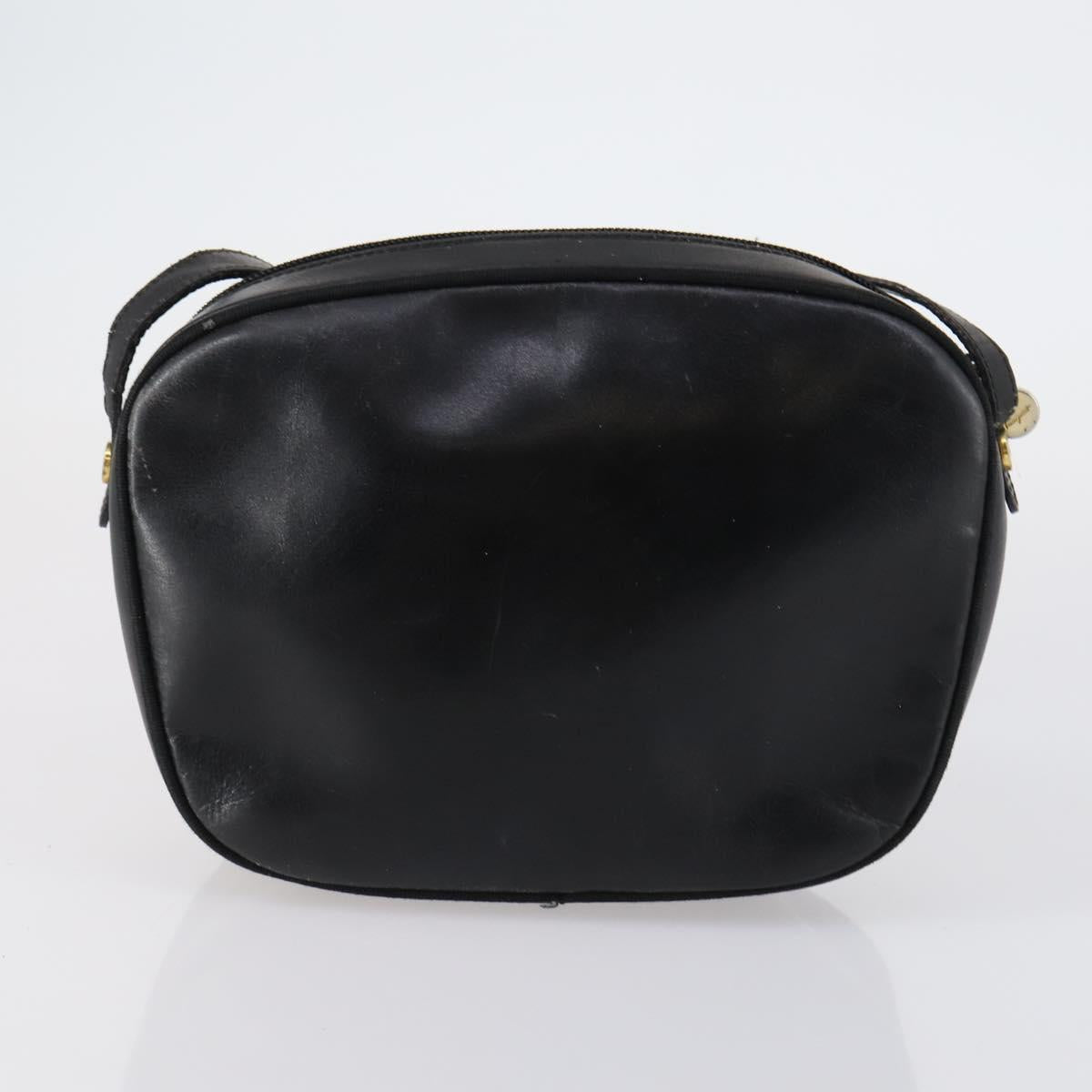 Salvatore Ferragamo Shoulder Bag Leather Canvas 2 Set Black Beige Auth bs31189