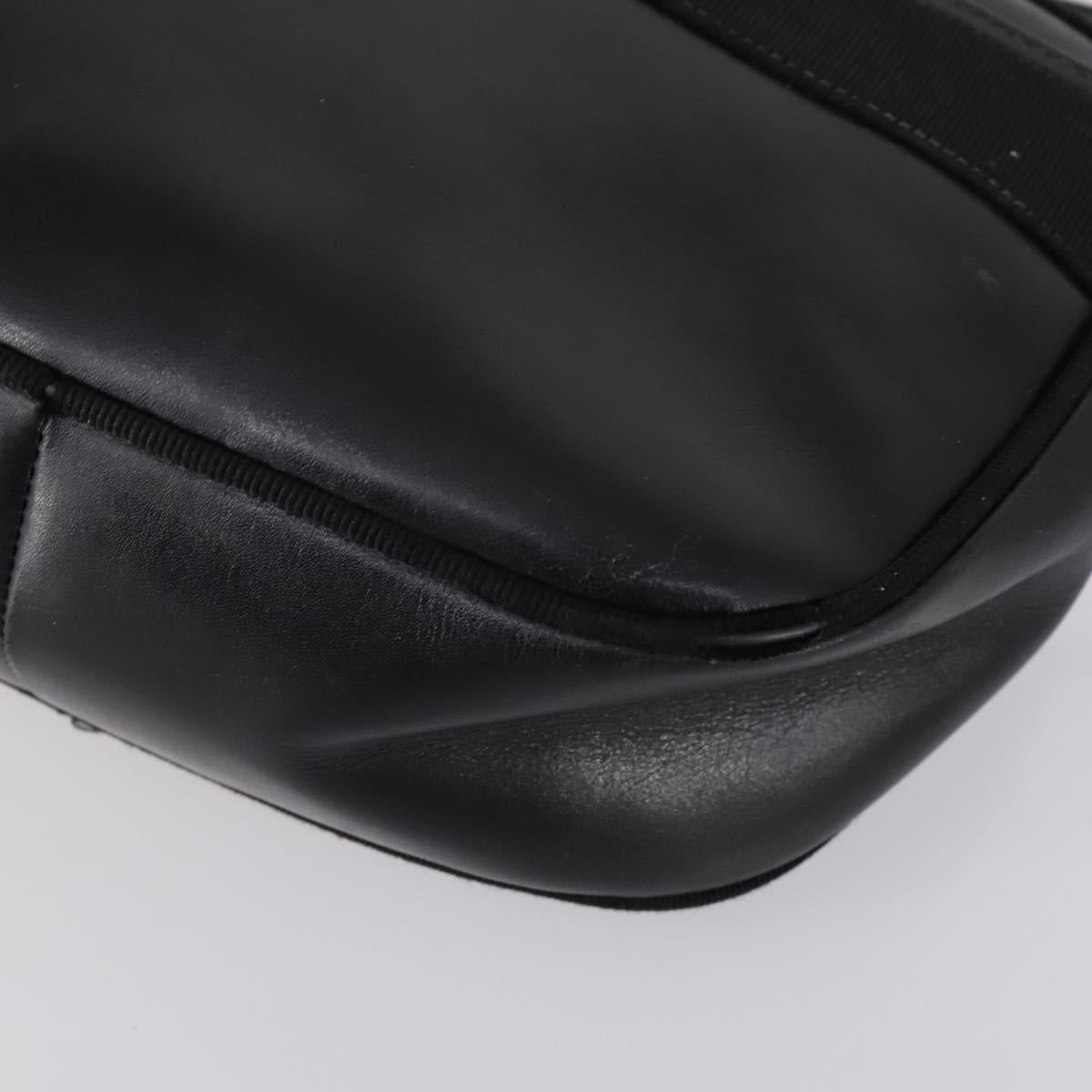 Salvatore Ferragamo Shoulder Bag Leather Canvas 2 Set Black Beige Auth bs31189